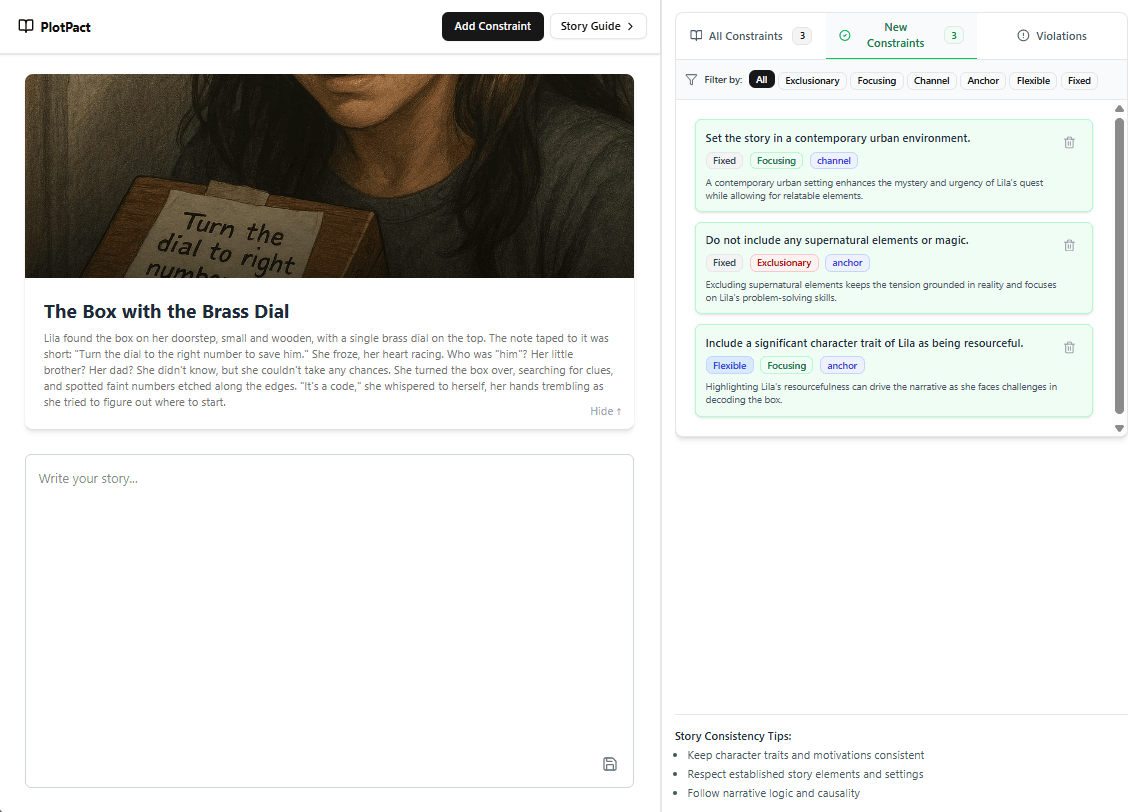 PlotPact Platform Interface